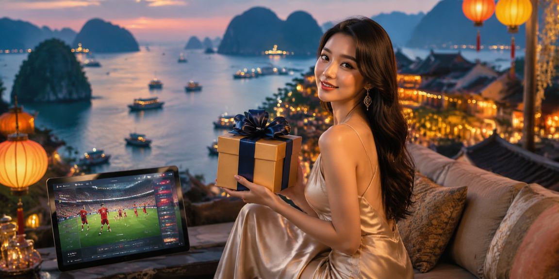 Người dùng đặt cược trực tuyến tại Hội An dưới ánh đèn lồng đầy màu sắc về đêm